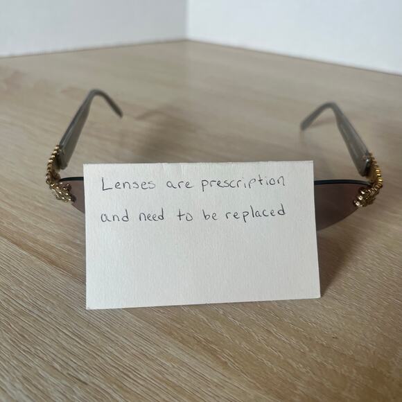 Daniel Swarovski S573 20 6053 23KT GP Sunglasses FRAMES ONLY Gold Gray main image 7